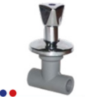 Llave de Paso Cromada Larga